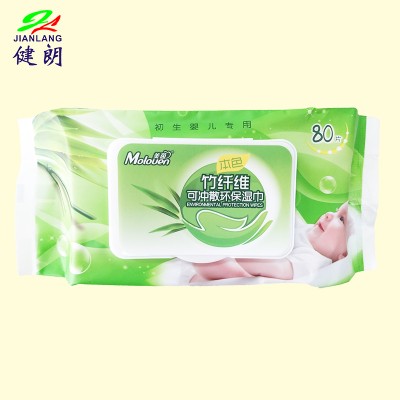 Handy flushing biodegradable big baby diaper hand sanitizer moisturizing wet wipes